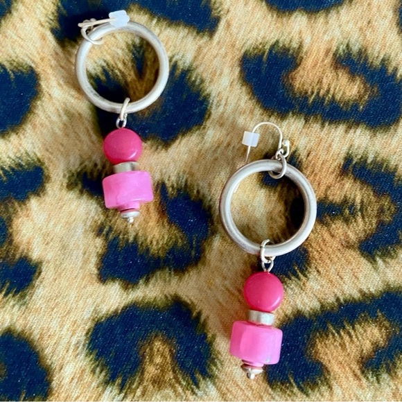 Chico’s Pink And Gold-Tone Drop Earrings - Picture 4 of 5